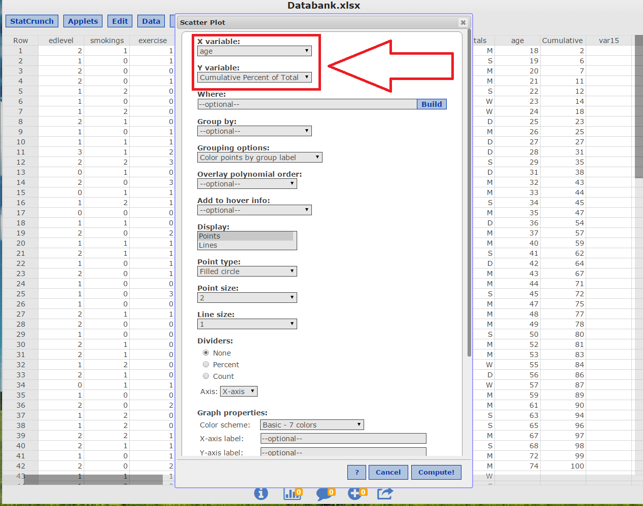 image 14 of statcrunch after logging in