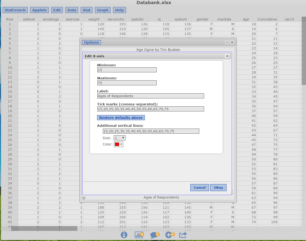 image 21 of statcrunch after logging in