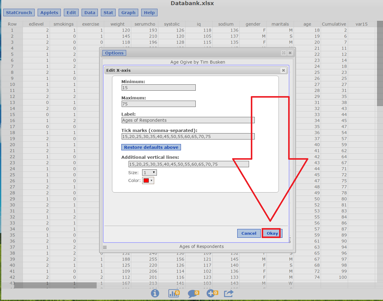 image 22 of statcrunch after logging in