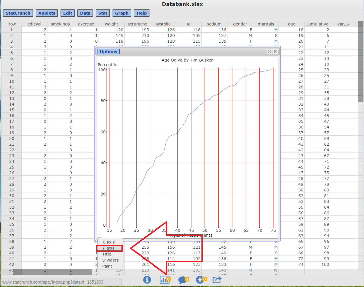 image 24 of statcrunch after logging in