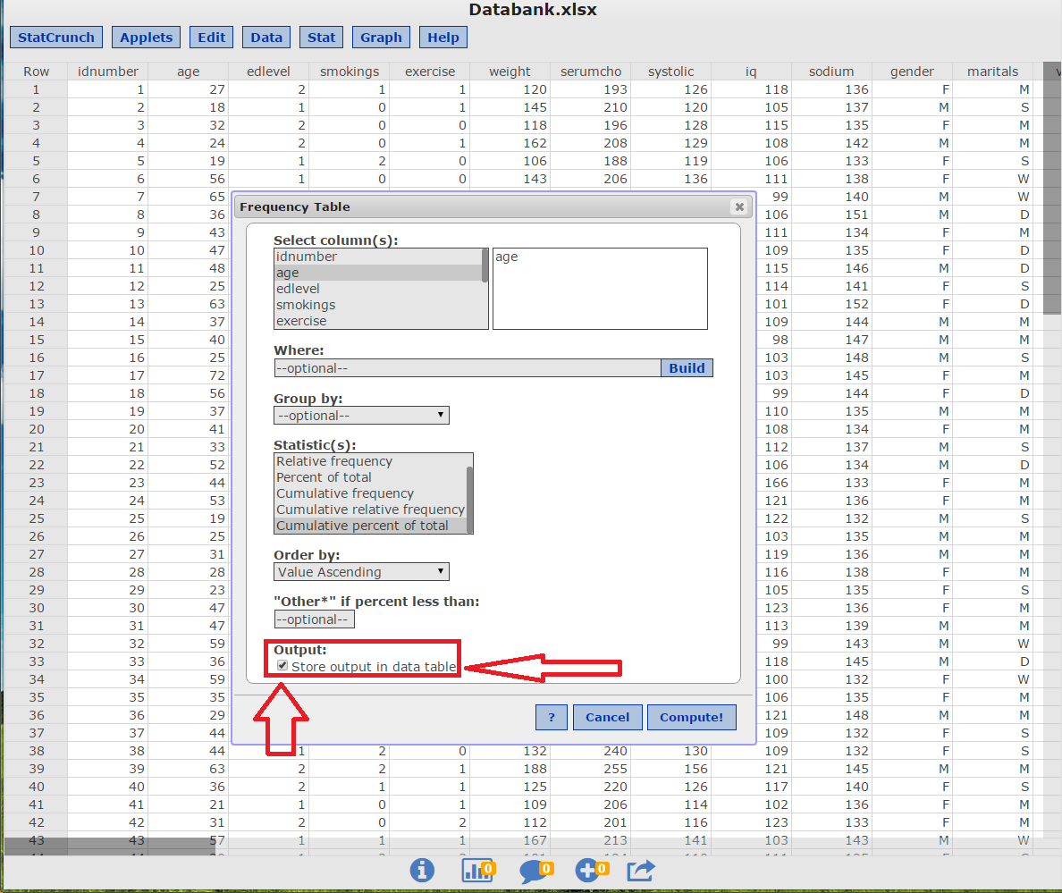 image  9 of statcrunch after logging in